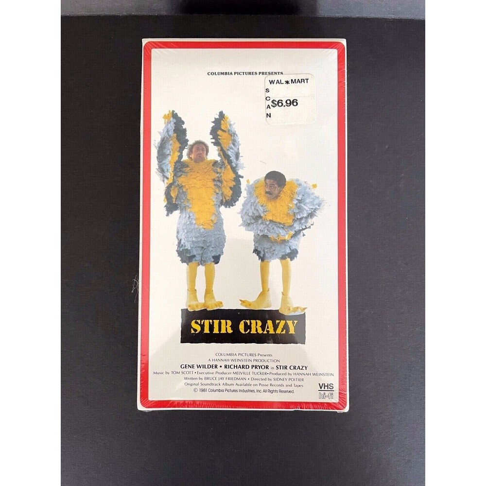 Stir Crazy Gene Wilder Richard Pryor VHS 1981 Columbia / TriSar Seal